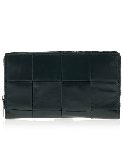 Intrecciato Zipper Leather Long Wallet Dark Green - BOTTEGA VENETA - BALAAN 2