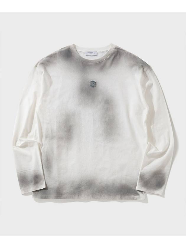 Stain Washed Signature Long Sleeve T-Shirt Ivory - FFEFF STUDIO - BALAAN 5