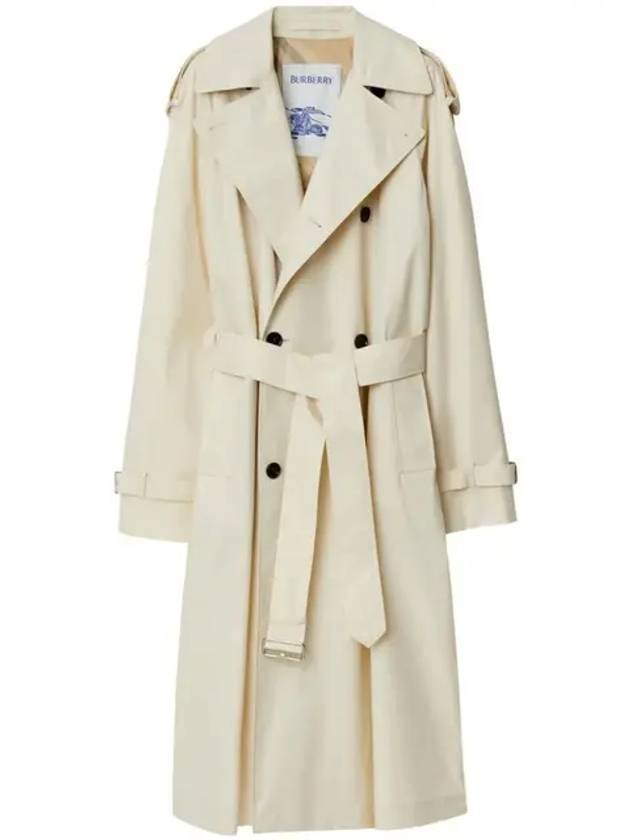 Belted Cotton Gabardine Trench Coat Ivory - BURBERRY - BALAAN 2