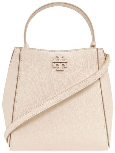 Mcgraw Logo Small Bucket Bag Ivory - TORY BURCH - BALAAN 1