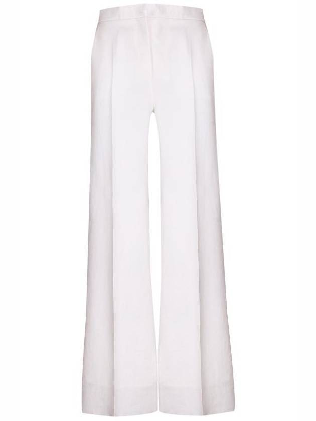 Bruthorn Linen Straight Pants White - MAX MARA - BALAAN 1