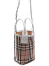 Burberry Mini London Tote Bag Archive Beige White - BURBERRY - BALAAN 4