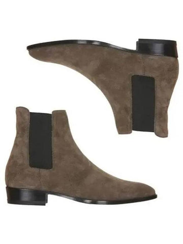 Saint Laurent Suede Wyatt Chelsea Boots 270105 - SAINT LAURENT - BALAAN 1