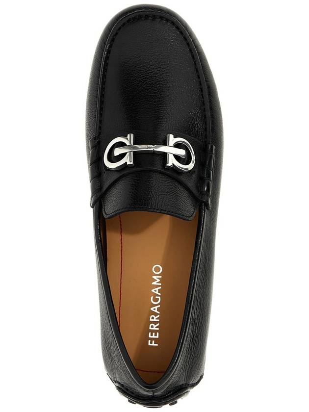 Gancini Ornament Driving Shoes Black - SALVATORE FERRAGAMO - BALAAN 5