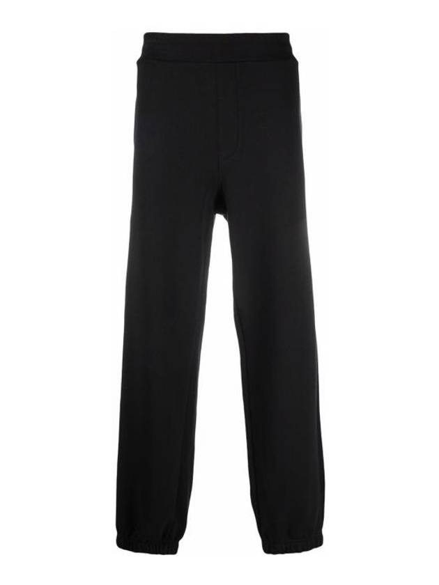 Logo Cotton Track Pants Black - MSGM - BALAAN 2