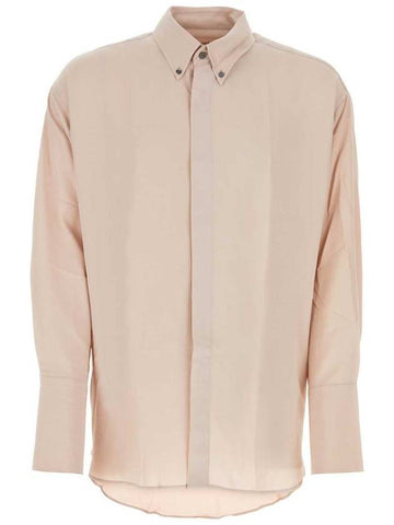 Oversized Long-Sleeved Shirt Pink - AMI - BALAAN 1