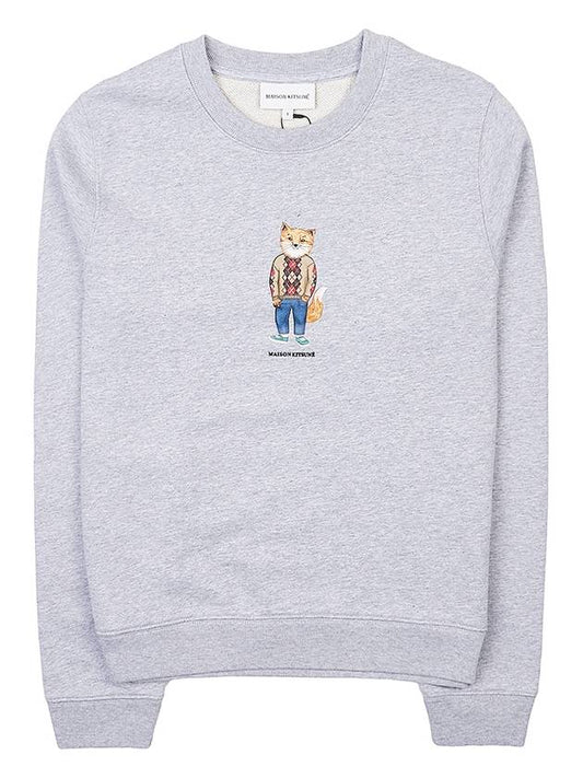 Maison Kitsune Dressed Fox Sweatshirt LW00309KM001 LGM - MAISON KITSUNE - BALAAN 1