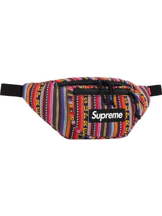 Woven Stripe Waist Bag Multicolor - SUPREME - BALAAN 1