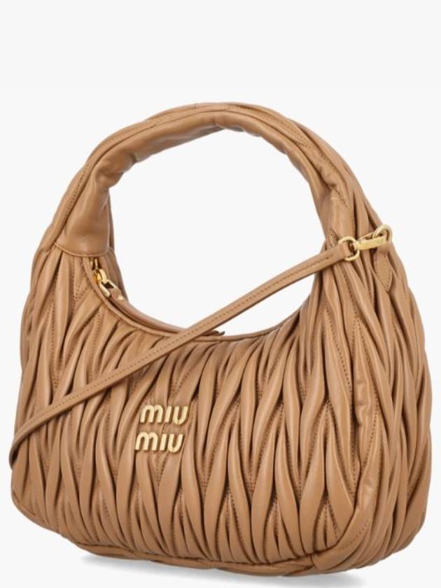 Wander Materasse Nappa Leather Mini Hobo Tote Bag Caramel - MIU MIU - BALAAN 3