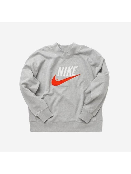 NSW Trend Over Sweatshirt Grey Heather - NIKE - BALAAN 1