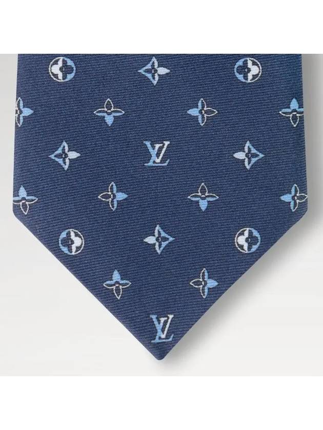 Men's Monogram Eclipse Tie Blue - LOUIS VUITTON - BALAAN 4