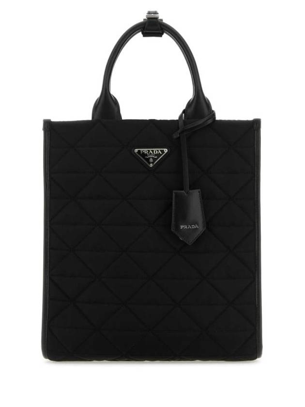 Re-Nylon Quilted Medium Tote Bag Black - PRADA - BALAAN 1