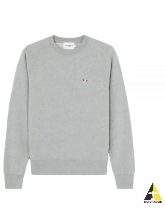 Tricolor Fox Patch Adjusted Sweatshirt Gray - MAISON KITSUNE - BALAAN 2