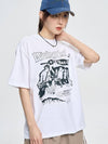 Vintage Punk Short Sleeve T-Shirt White - MOO - BALAAN 2