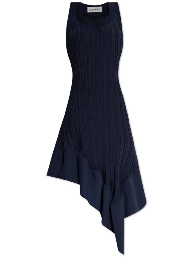 Lanvin Pleated Dress, Women's, Navy Blue - LANVIN - BALAAN 1