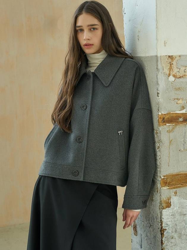 Single short coat gray - MITTE - BALAAN 1