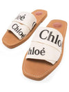 Woody Logo Flat Mule Slippers White - CHLOE - BALAAN 6