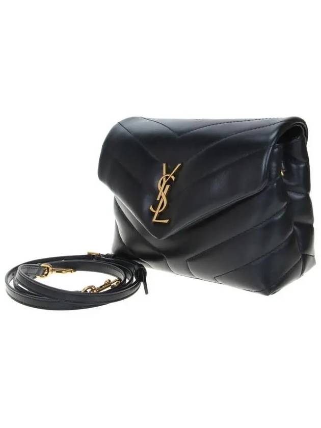 Loulou Toy Matelasse Shoulder Bag Black - SAINT LAURENT - BALAAN 3