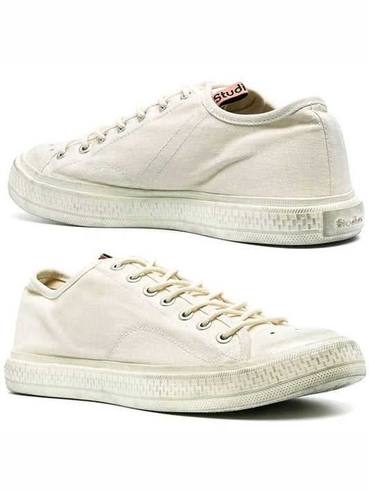 Vintage Canvas Low Top Sneakers White - ACNE STUDIOS - BALAAN 2