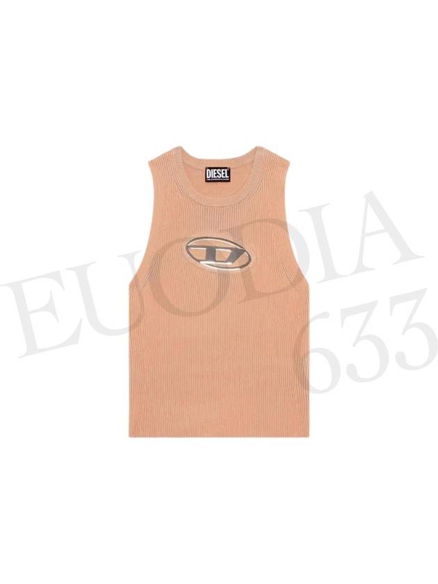 M Onerva Logo Plaque Cut Out Sleeveless Pink - DIESEL - BALAAN 4