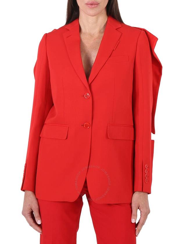 panel lapel front button blazer jacket red - BURBERRY - BALAAN 2