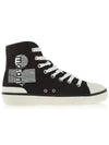 Women's Benkeenh Logo High Top Sneakers Black - ISABEL MARANT - BALAAN 3