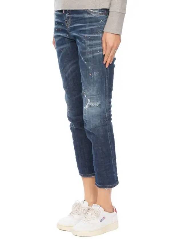 Painting Washed Cool Girl Crop Jeans S75LB0706 - DSQUARED2 - BALAAN 3