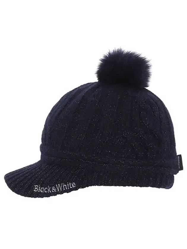 Women’s Knit Ball Cap 8512LXAKNAVY - BLACK&WHITE - BALAAN 2