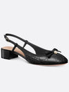 Dior Ballet Slingback Pumps Black Quilted Cannage Calfskin - DIOR - BALAAN 1