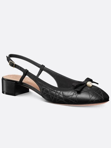 Dior Ballet Slingback Pumps Black Quilted Cannage Calfskin - DIOR - BALAAN 1