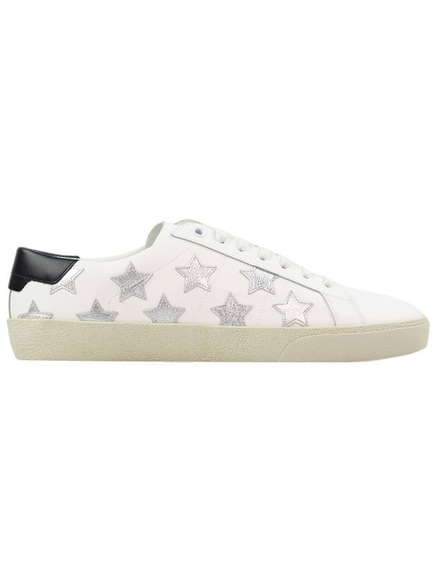 Star Patch Low Top Sneakers Black White - SAINT LAURENT - BALAAN 3