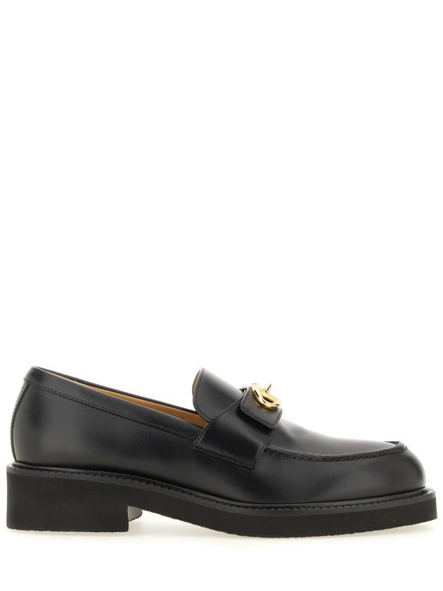 V Logo Locker Loafers Black - VALENTINO - BALAAN 3