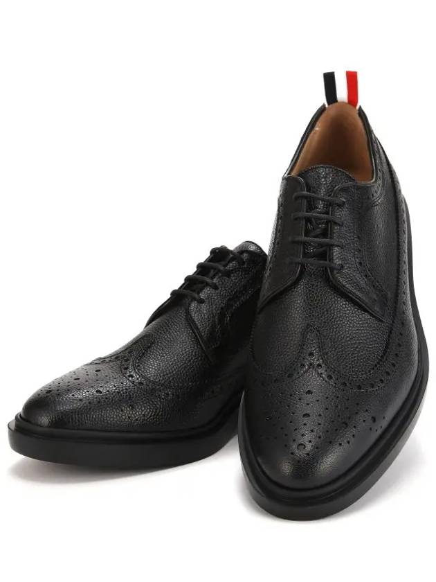 Men's Classic Long Wing Brogue Lace Up Brogue Shoes Black - THOM BROWNE - BALAAN 2