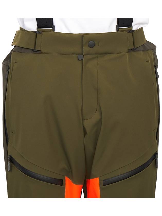 Grenoble Logo Straight Pants Orange Khaki - MONCLER - BALAAN 10