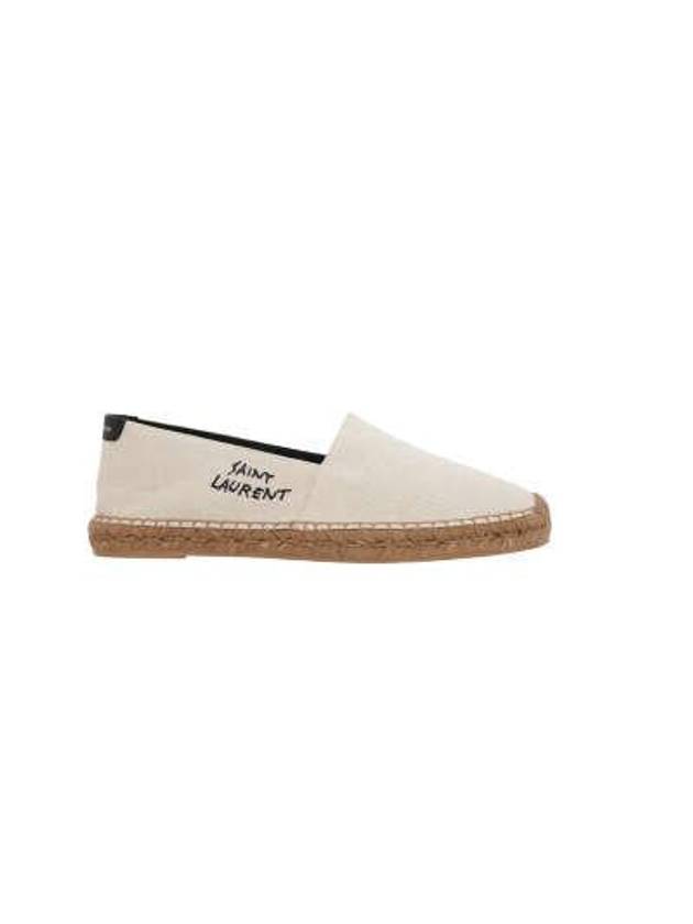 Logo Monogram Espadrilles Beige - SAINT LAURENT - BALAAN 3