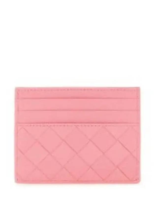 Intrecciato Leather Card Wallet Pink - BOTTEGA VENETA - BALAAN 2