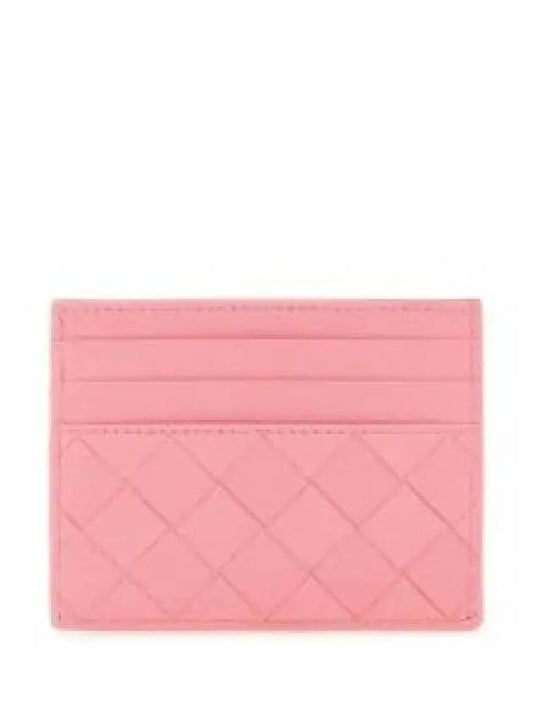 Intrecciato Leather Card Wallet Pink - BOTTEGA VENETA - BALAAN 2