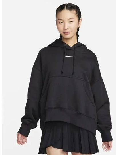 NSW Phoenix Fleece Oversized Pullover Hooded Black Asia DQ5859 010 - NIKE - BALAAN 2