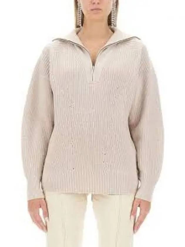 Benny half zip up knit ecru PU0080FAA3L80E23EC 1131307 - ISABEL MARANT - BALAAN 1