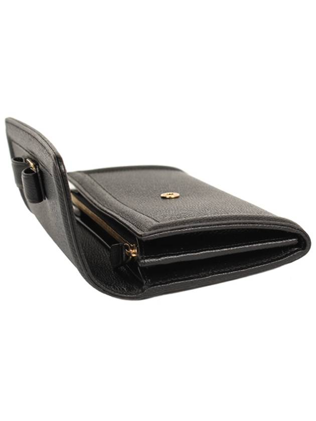 Bow Leather Long Wallet Black - SALVATORE FERRAGAMO - BALAAN 9