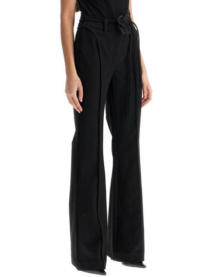 elegant pink recycled polyester women's trousers - ROTATE - BALAAN 2