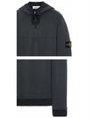 20FW 731561647 V0067 Wappen Patch Half-Zip Up Hooded T-shirt Charcoal Men's T-Shirt TLS - STONE ISLAND - BALAAN 5