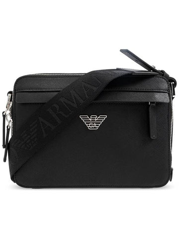 Emporio Armani Shoulder Bag With Logo, Men's, Black - EMPORIO ARMANI - BALAAN 1