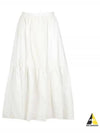 Maxi Frill High Waist A-line Skirt White - PATOU - BALAAN 2