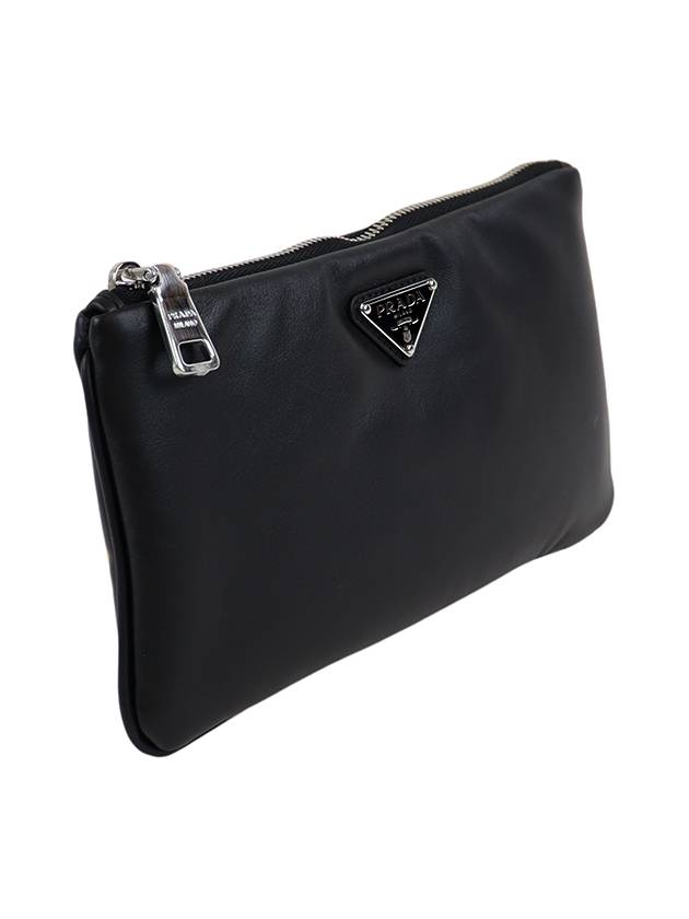 Leather Pouch Black - PRADA - BALAAN 4