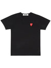 Double Red Heart T Shirt Black White AZ T288 051 1 P1T288 - COMME DES GARCONS PLAY - BALAAN 2