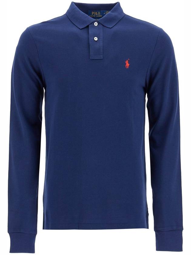 Embroidery Logo Long Sleeve Polo Shirt Navy - POLO RALPH LAUREN - BALAAN 2