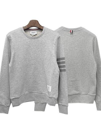 Classic Loopback Terry Tonal 4-Bar Relaxed Fit Crewneck Sweatshirt Pale Grey - THOM BROWNE - BALAAN 2