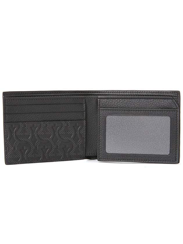 Cartera Gancini Half Wallet Black - SALVATORE FERRAGAMO - BALAAN 5