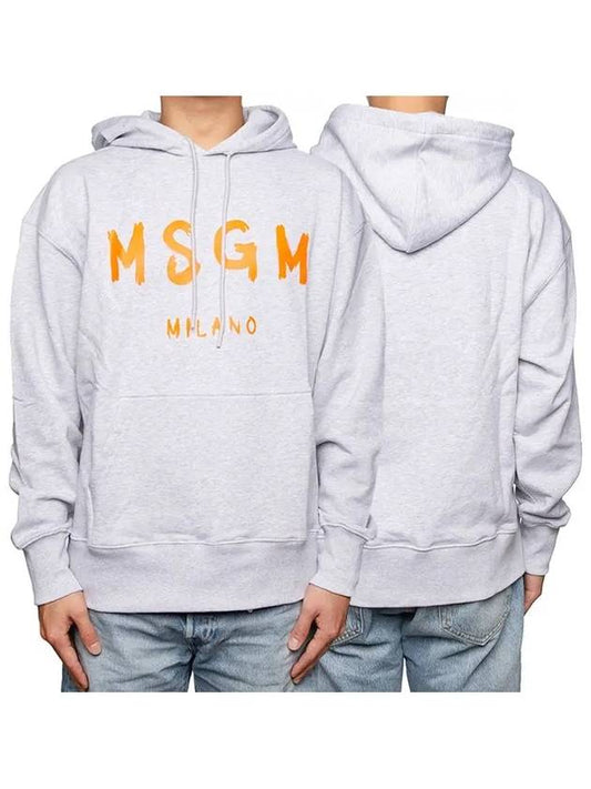 Milan Logo Hoodie Gray 3340MM515F - MSGM - BALAAN 1